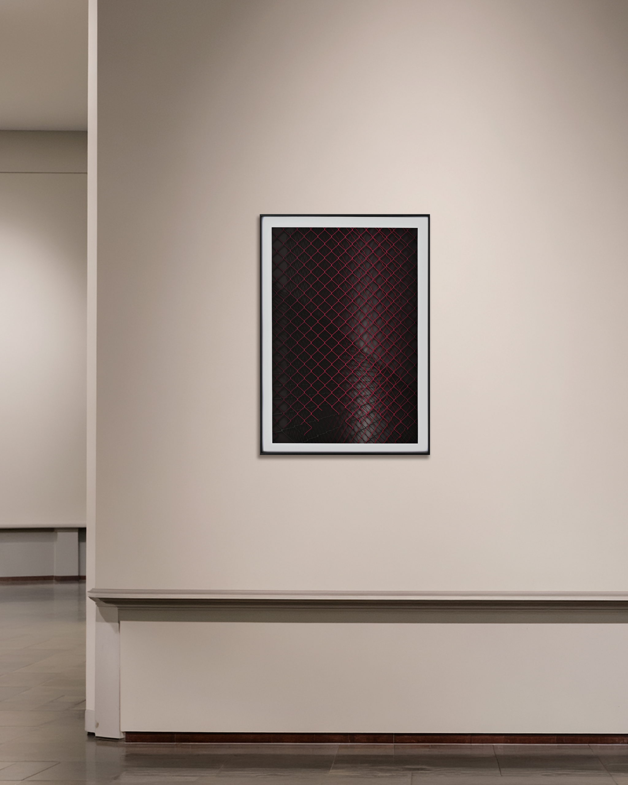 Held in Place (orange over black), archival pigment print by Paul Hosking