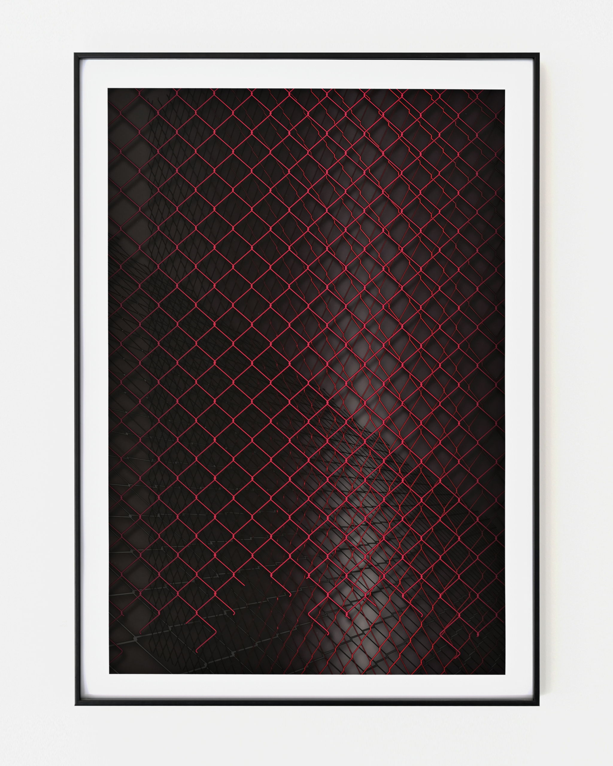 Held in Place (magenta over black), archival pigment print by Paul Hosking